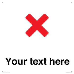 Custom plain background, red cross sign